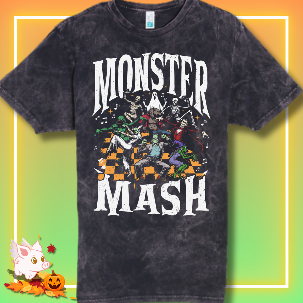 Color Masher Monster Mash Vintage Black Adult Tee – just Z it